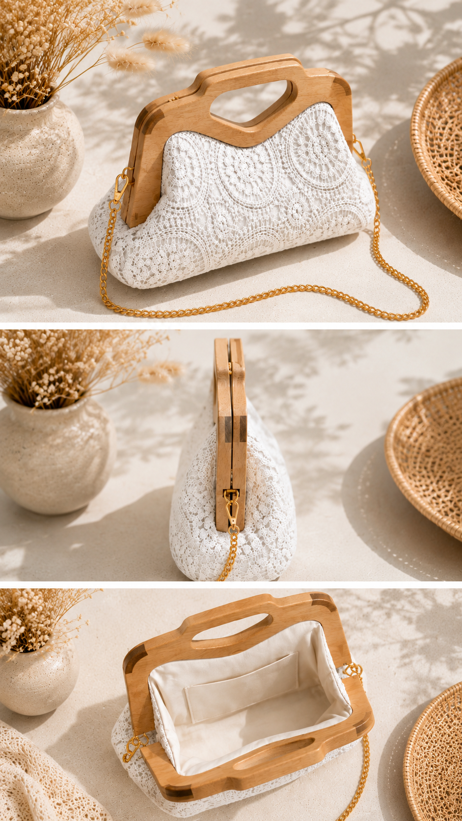 Sac bandoulière crochet et bois Eylim Boutique