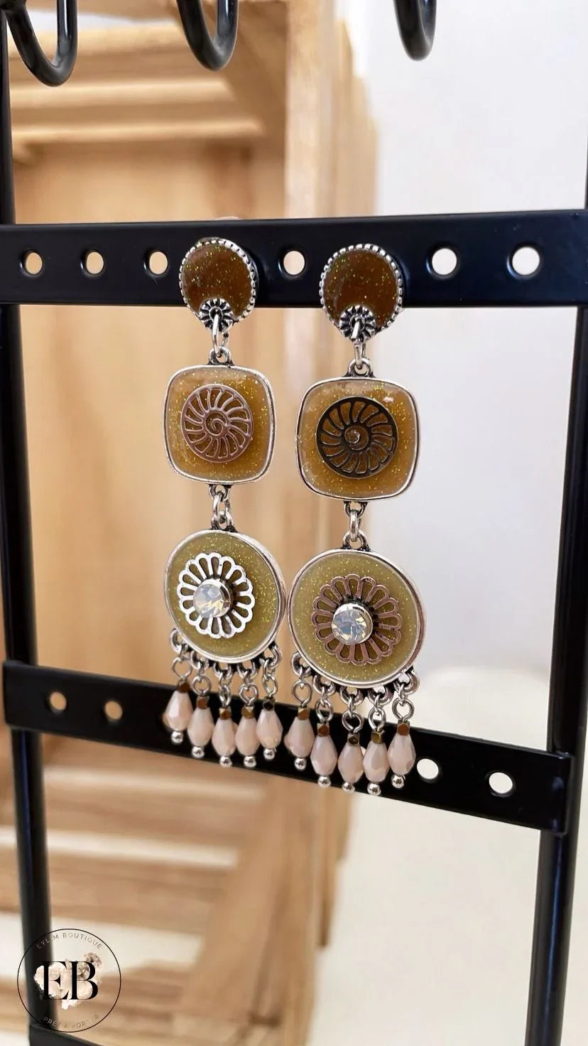 Boucles d’oreilles pendantes [ Argenté ] Eylim Boutique