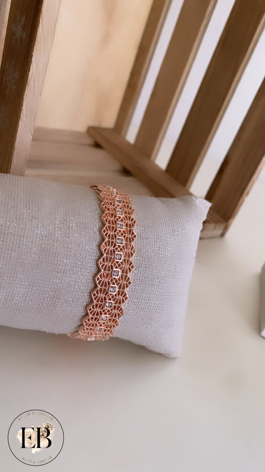 Bracelet manchette [ Rose Gold ]