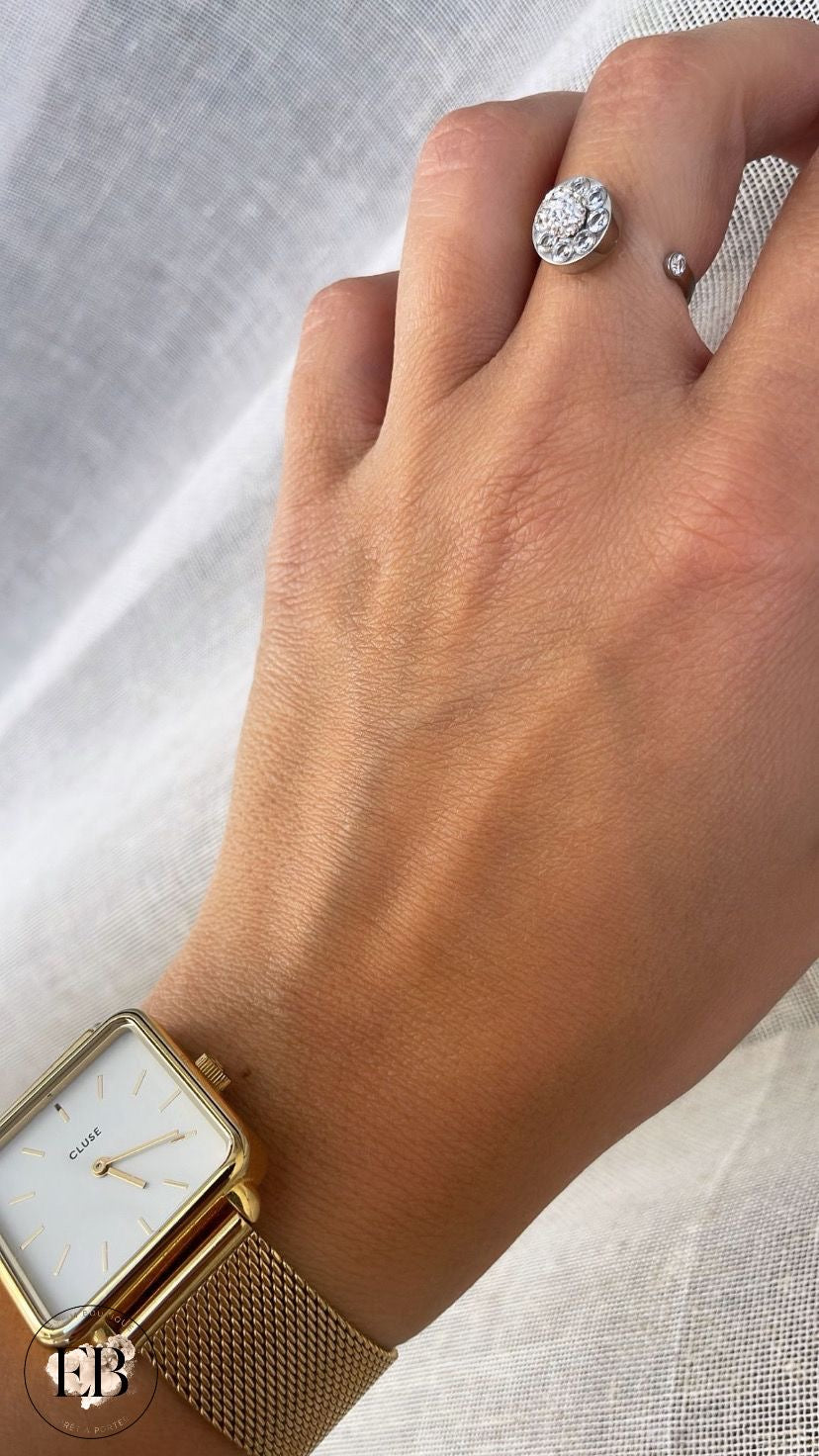 Bague réglable [ Argenté ]