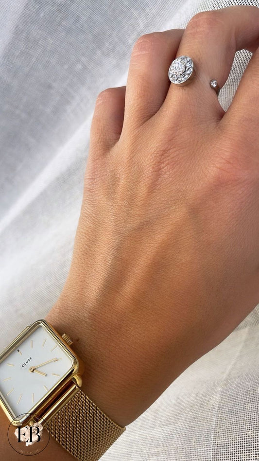 Bague réglable [ Argenté ]