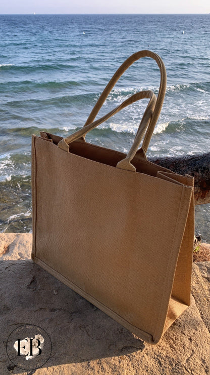 Sac fourre tout AMOUR [ Camel ] Eylim Boutique
