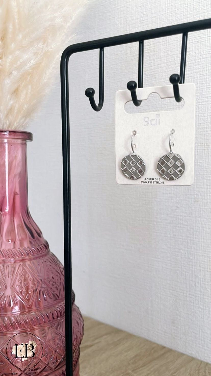 Boucles d’oreilles [ Argenté ]
