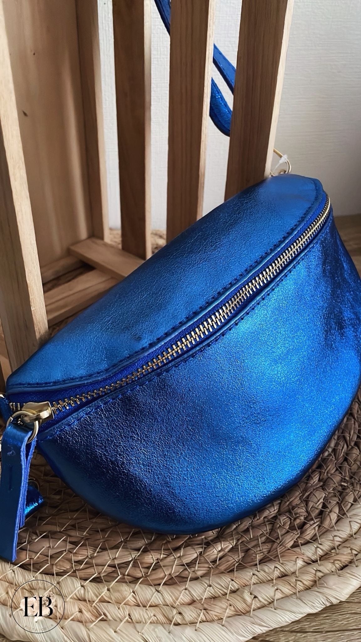 Sacoche bandoulière CUIR [ Bleu roi ] Eylim Boutique