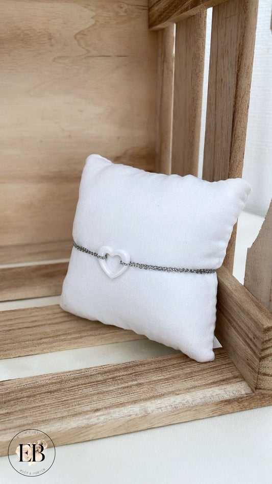 Bracelet CŒUR 🤍 [ Argenté ]