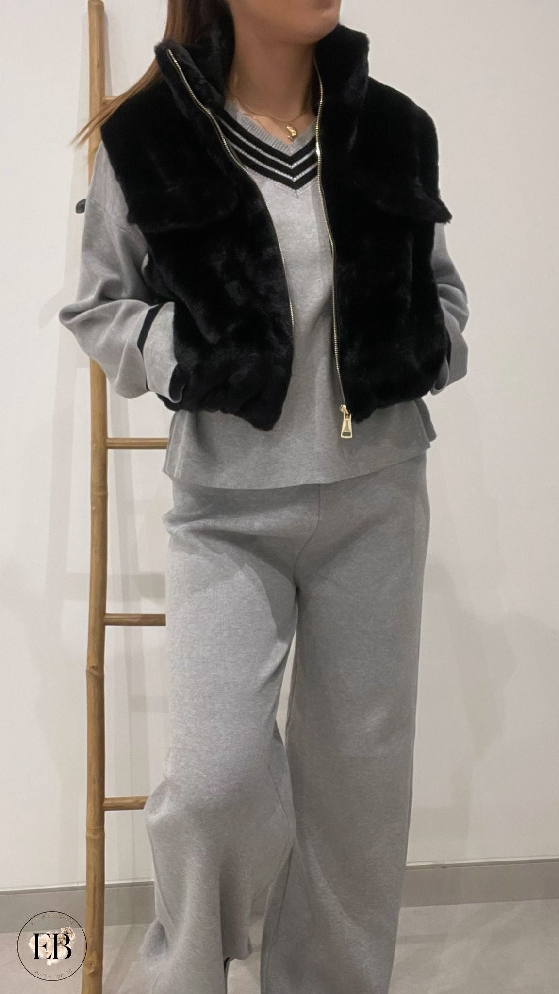 Veste sans manches fourrure Eylim Boutique