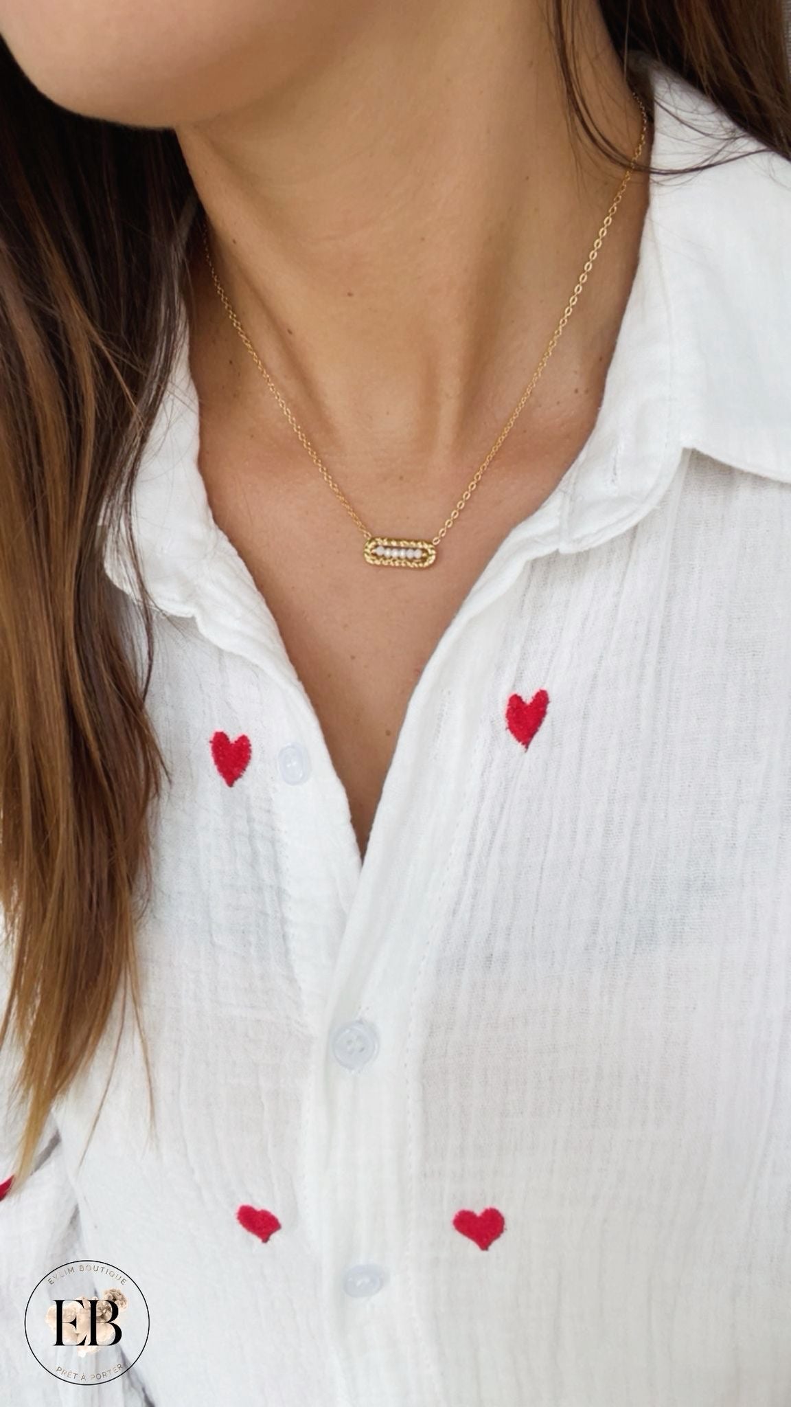 Collier [ Blanc ] Eylim Boutique