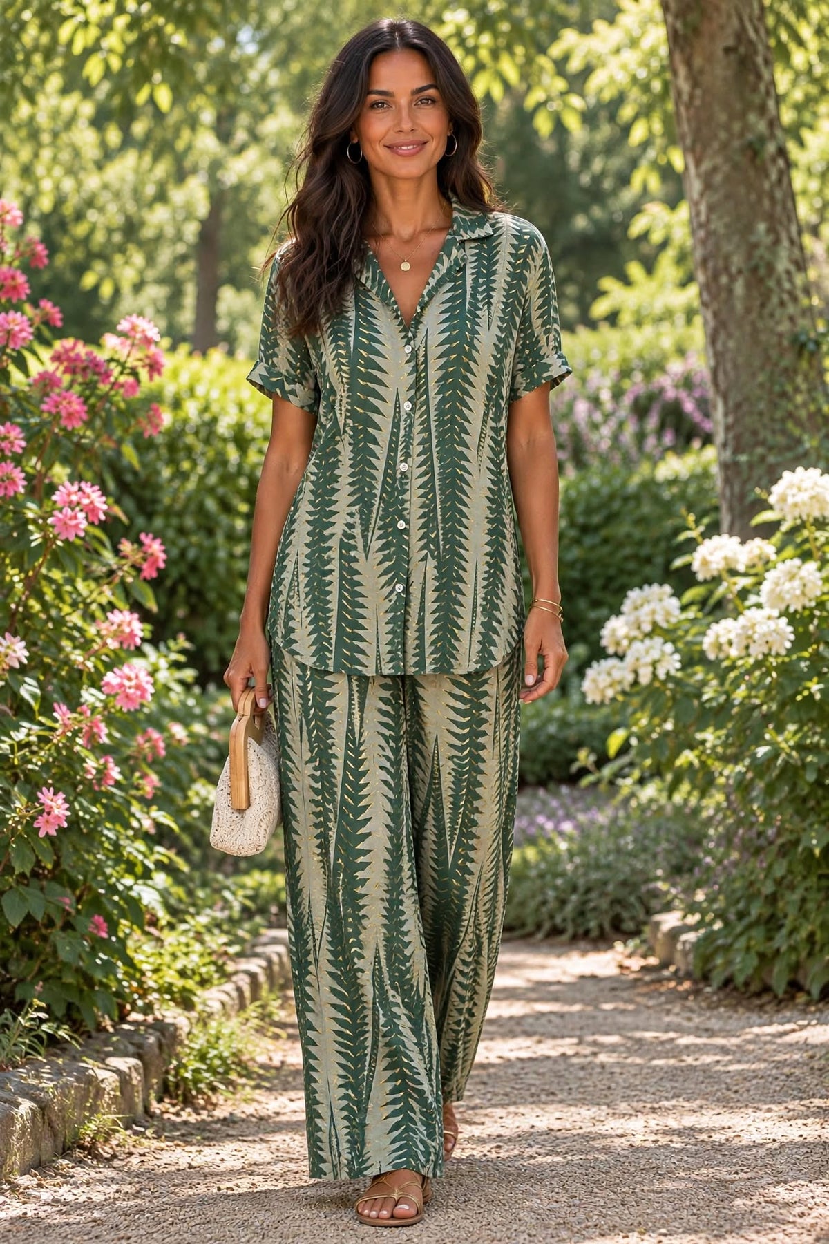 Ensemble en soie [ Vert ] Eylim Boutique