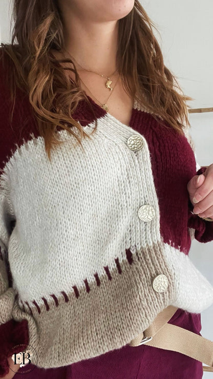 Gilet [ Bordeaux ] Eylim Boutique