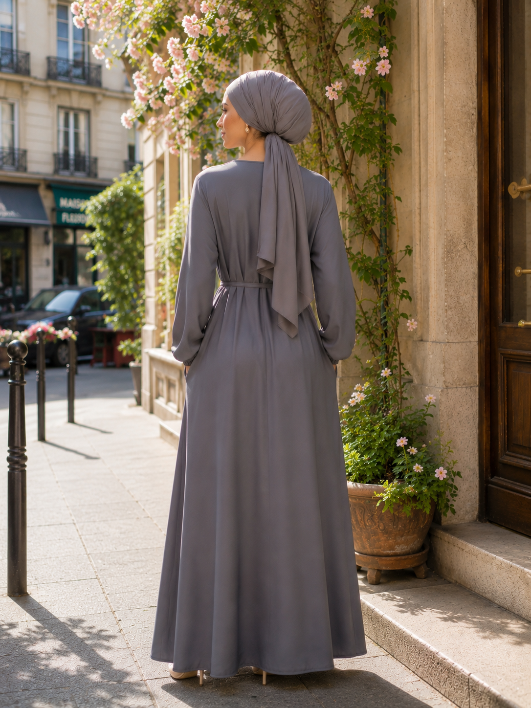 Abaya SAFA [ Gris ] Eylim Boutique