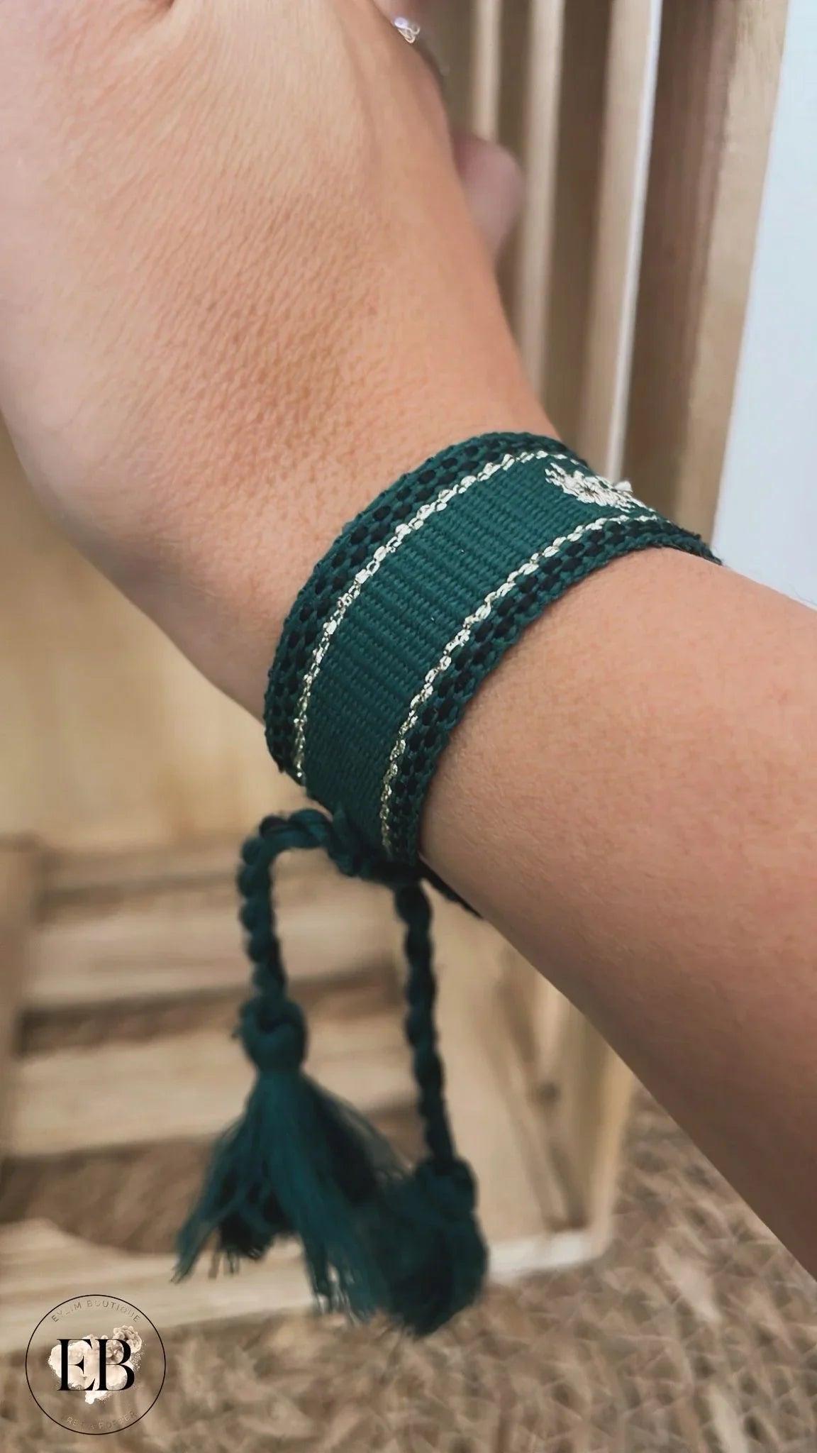 Bracelet BONHEUR [ Vert foncé ] Eylim Boutique