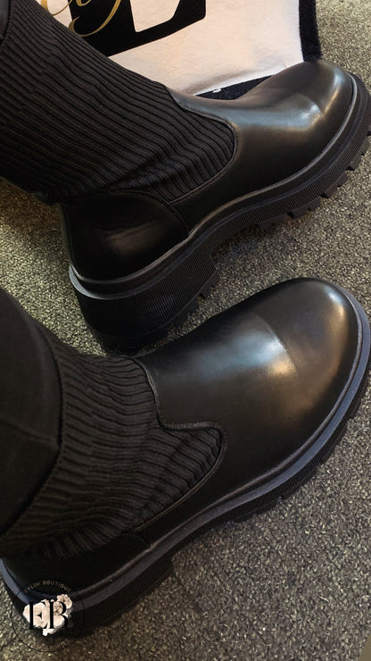 Bottines chaussettes [ Noir ] Eylim Boutique