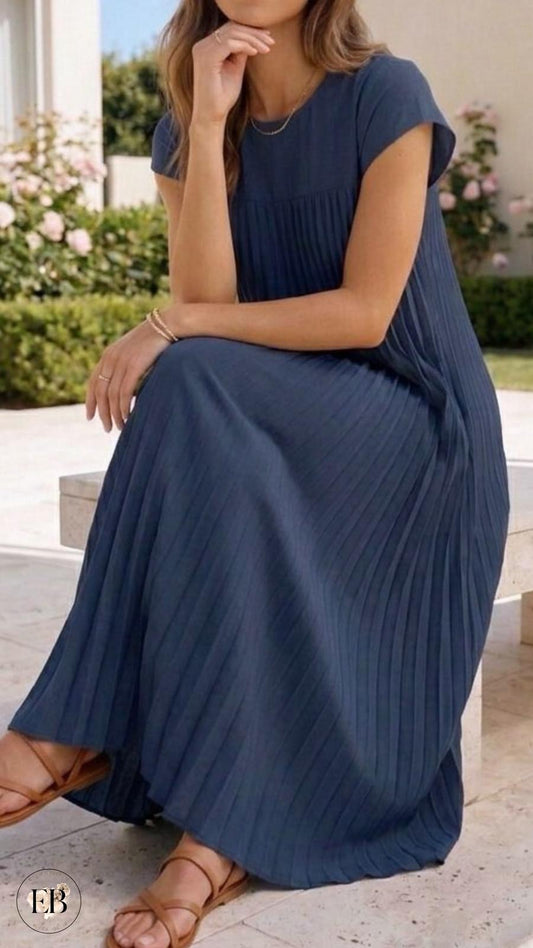 Robe CAMILLE [ Bleu marine ] Eylim Boutique