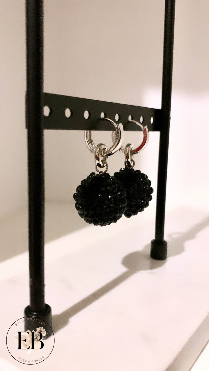 Boucles d’oreilles [ Noir ]