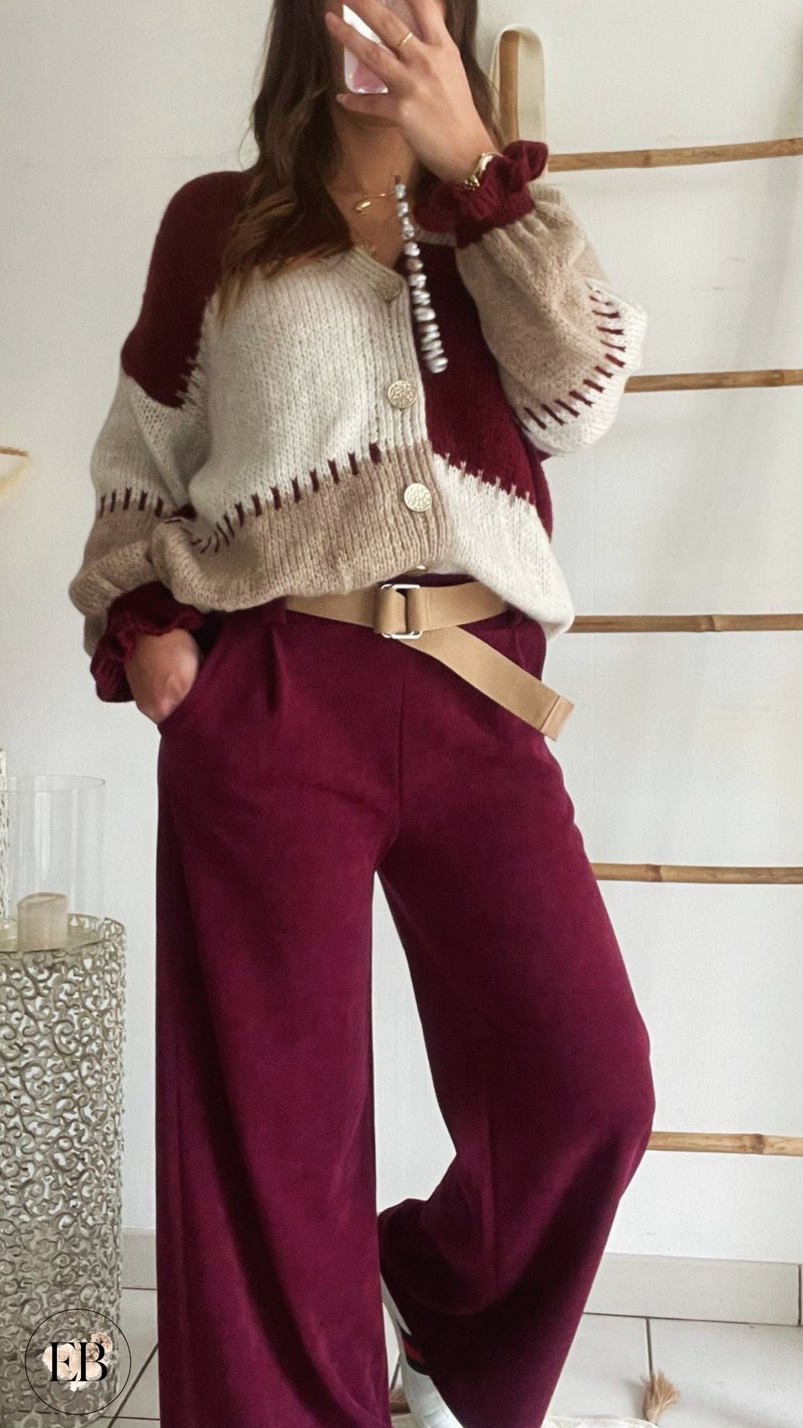 Pantalon [ Bordeaux ] Eylim Boutique