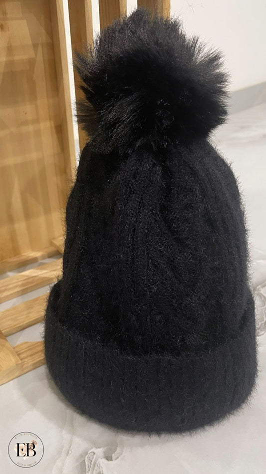 Bonnet AURORE [ Noir ] Eylim Boutique