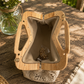 Sac à main / bandoulière en crochet & bois LUNA [ Beige ] Eylim Boutique