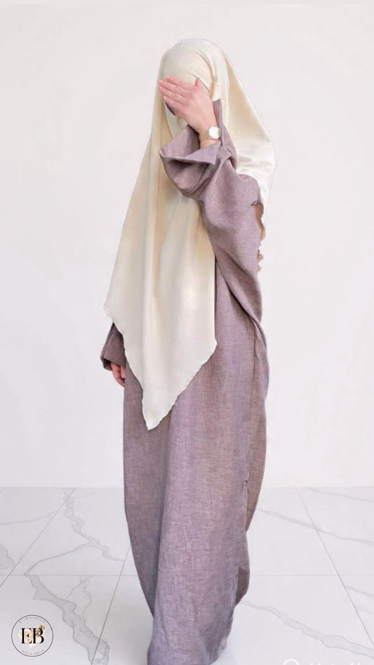 Abaya SHAÏMA [ Taupe ] Eylim Boutique
