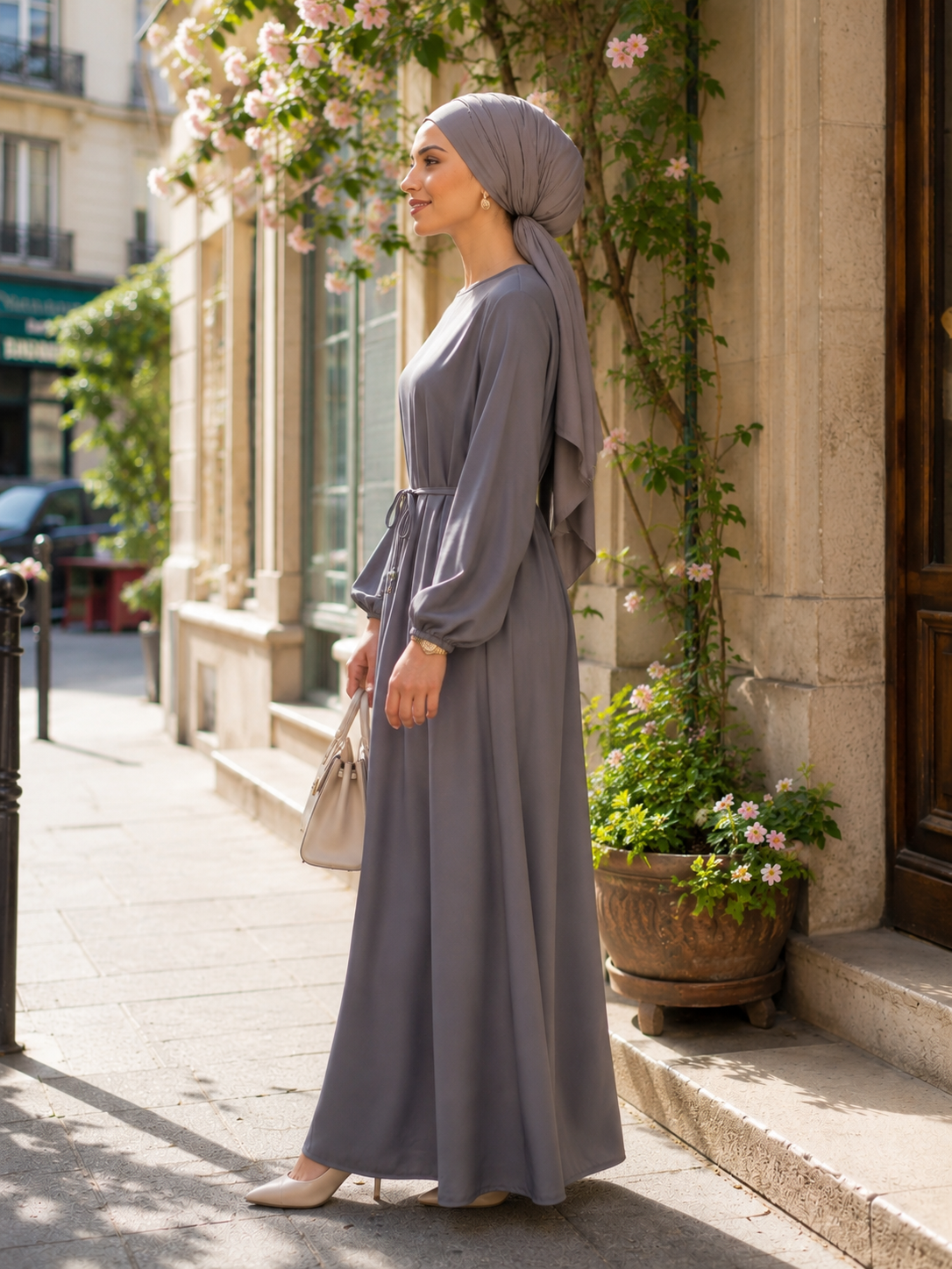Abaya SAFA [ Gris ] Eylim Boutique
