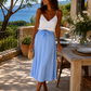 Jupe longue JULIE [ Bleu ciel ] Eylim Boutique