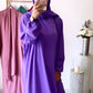 Abaya / hijab intégré DOUNIA [ Violet ]