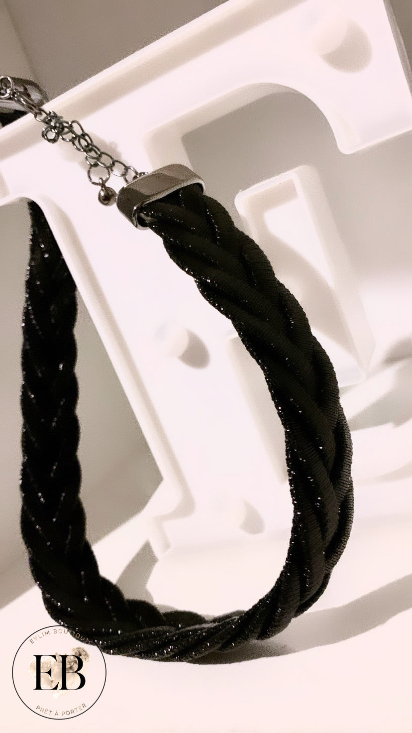 Collier TRESSÉ [ Noir ]