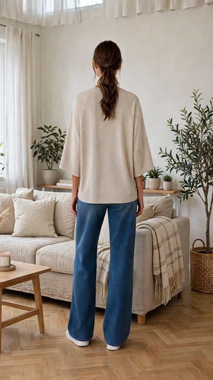 T-shirt large [ Beige ] Eylim Boutique