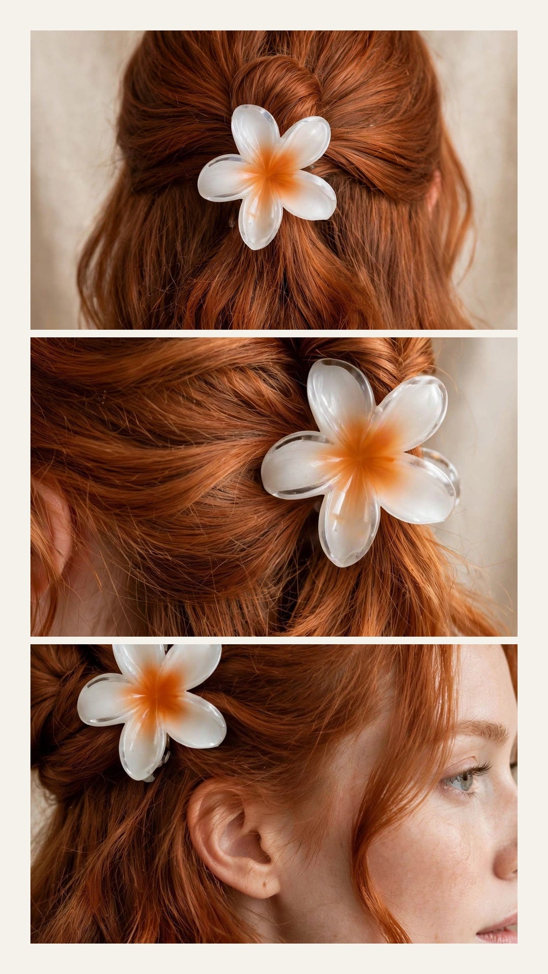 Pince à cheveux TAHITI 🤍🧡 Eylim Boutique