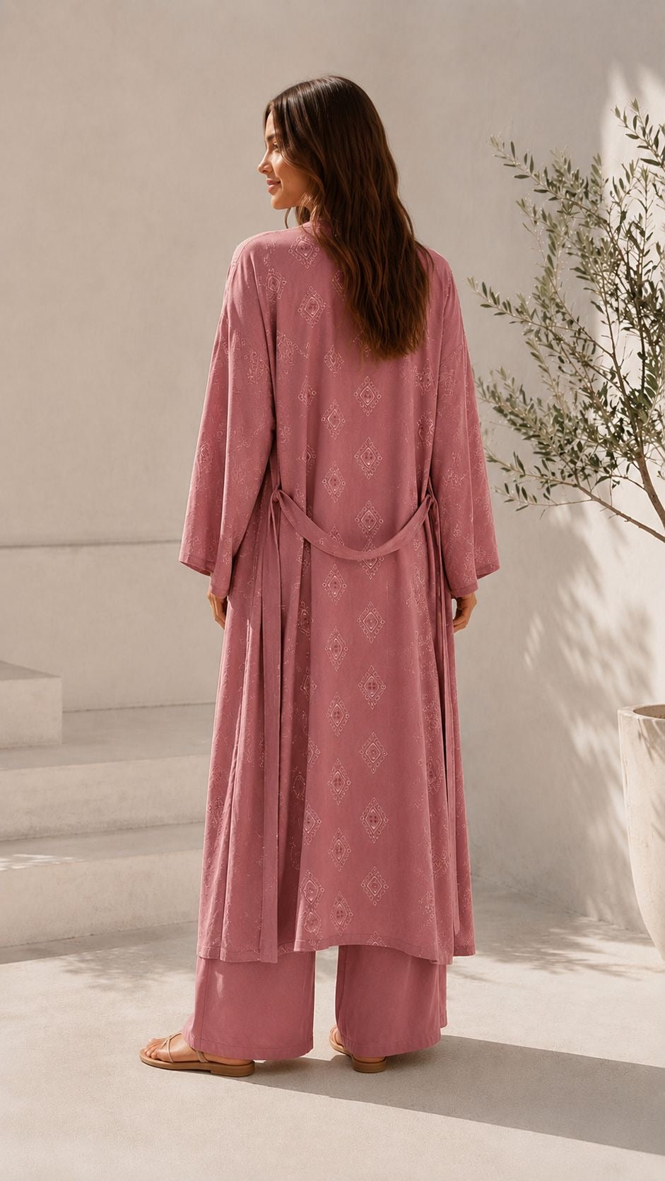 Ensemble kimono ASMA [ Rose ] Eylim Boutique