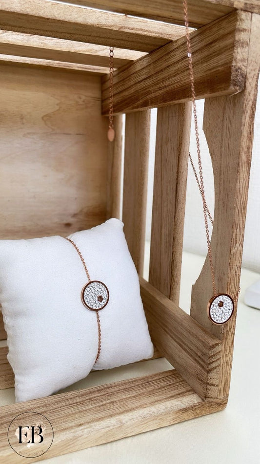 Ensemble Collier & Bracelet [ Rose Gold ]