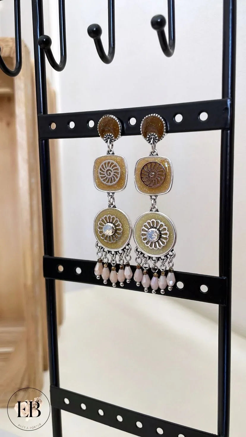 Boucles d’oreilles pendantes [ Argenté ] Eylim Boutique