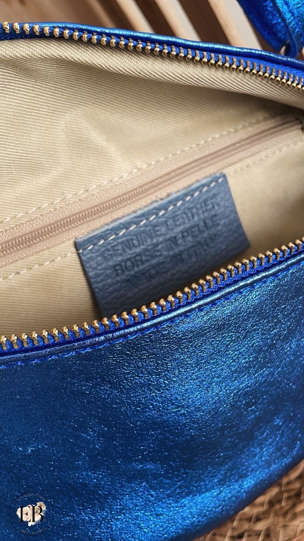 Sacoche bandoulière CUIR [ Bleu roi ] Eylim Boutique