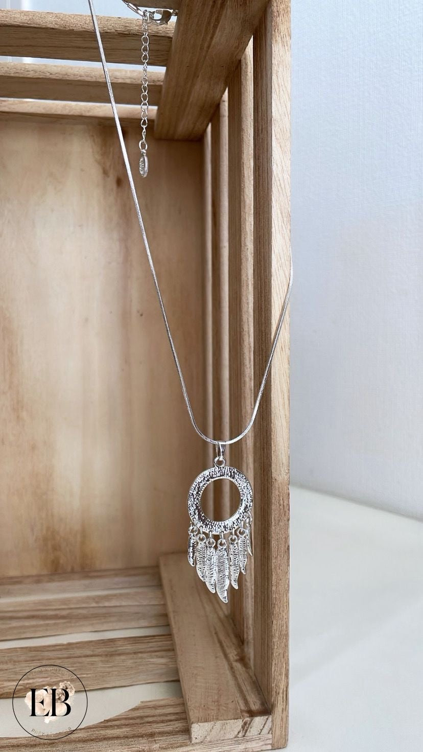 Collier PLUME [ Argenté ]