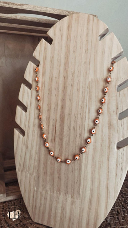 Collier ŒIL [ orange ] - Eylim Boutique