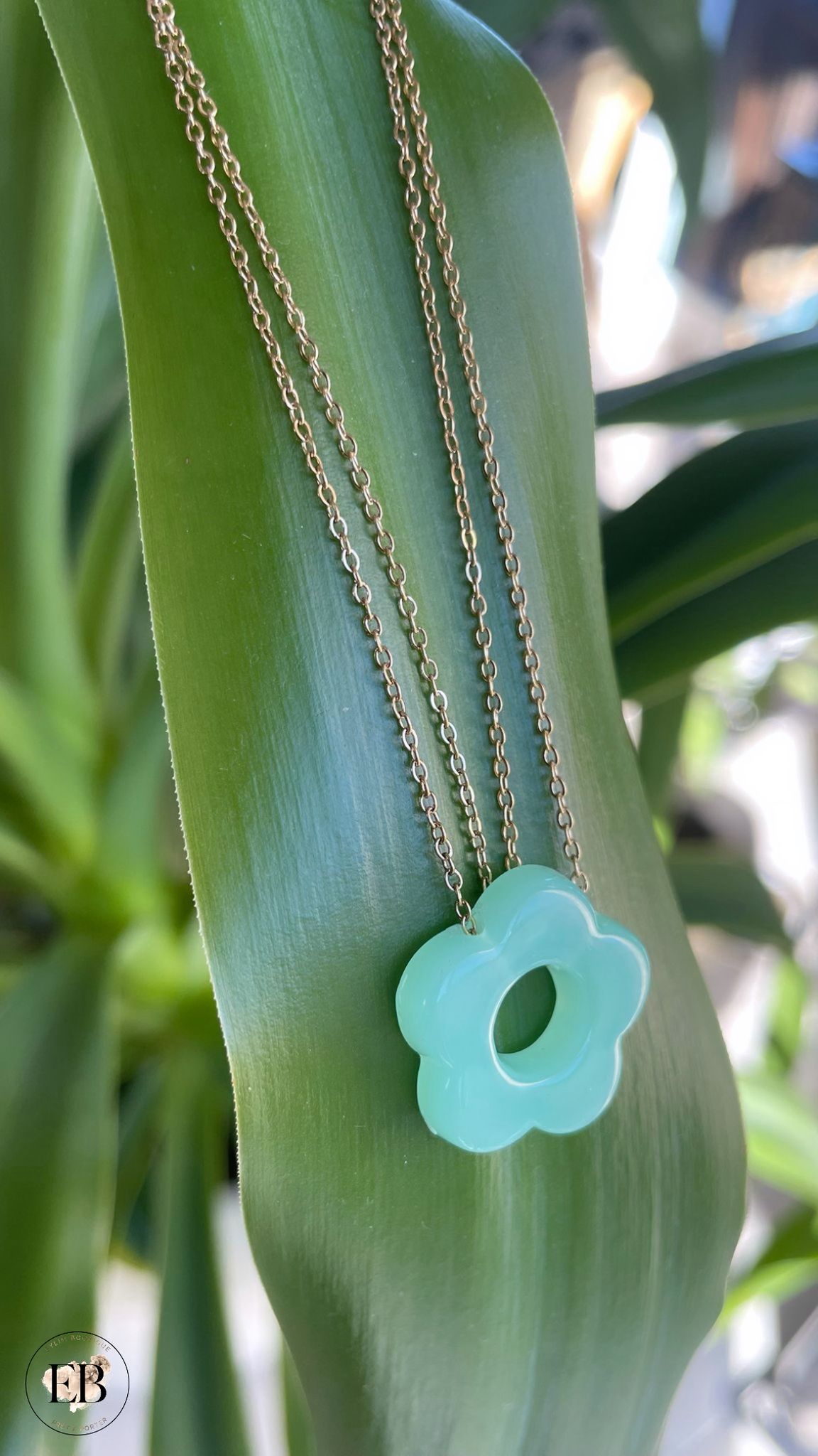 Collier FLORA [ Vert ] Eylim Boutique