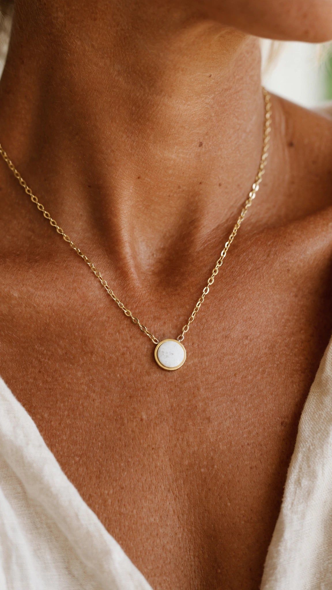 Collier effet marbre 🤍 Eylim Boutique