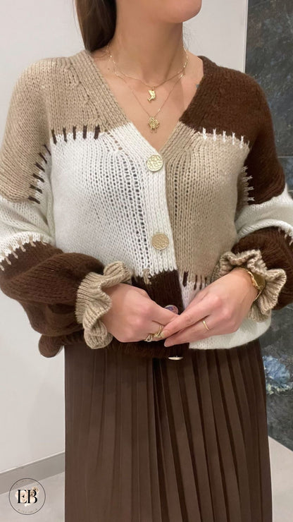 Gilet CARLA [ Marron ] Eylim Boutique