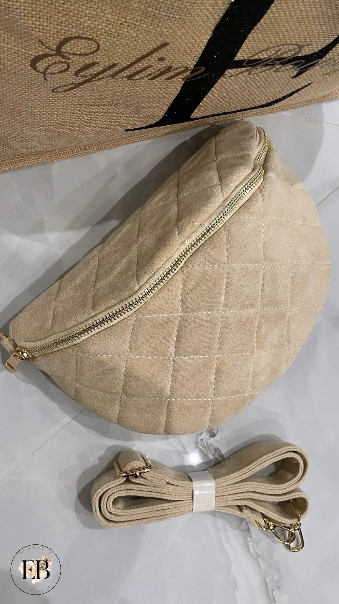 Sacoche bandoulière matelassée [ Beige ] Eylim Boutique