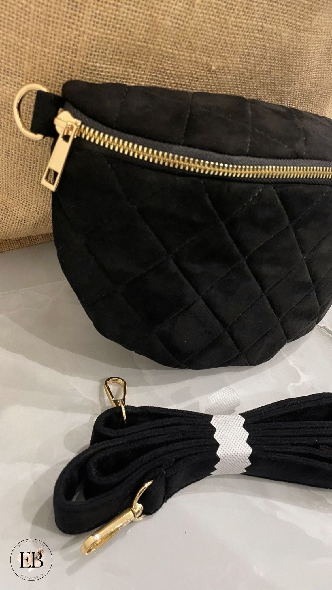 Sacoche bandoulière matelassée [ Noir ] Eylim Boutique