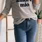 T-shirt AMORE MIO [ Bleu marine ]