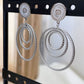 Boucles d’oreilles pendantes [ Argenté ]