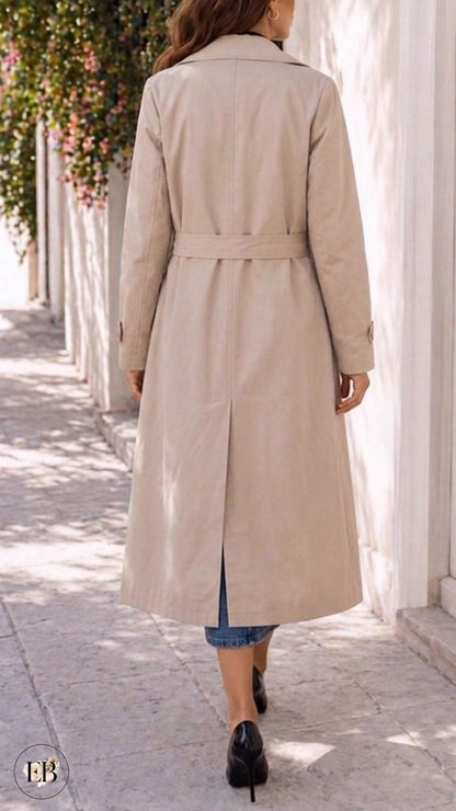 Trench long CLÉMENCE [ Beige ] Eylim Boutique