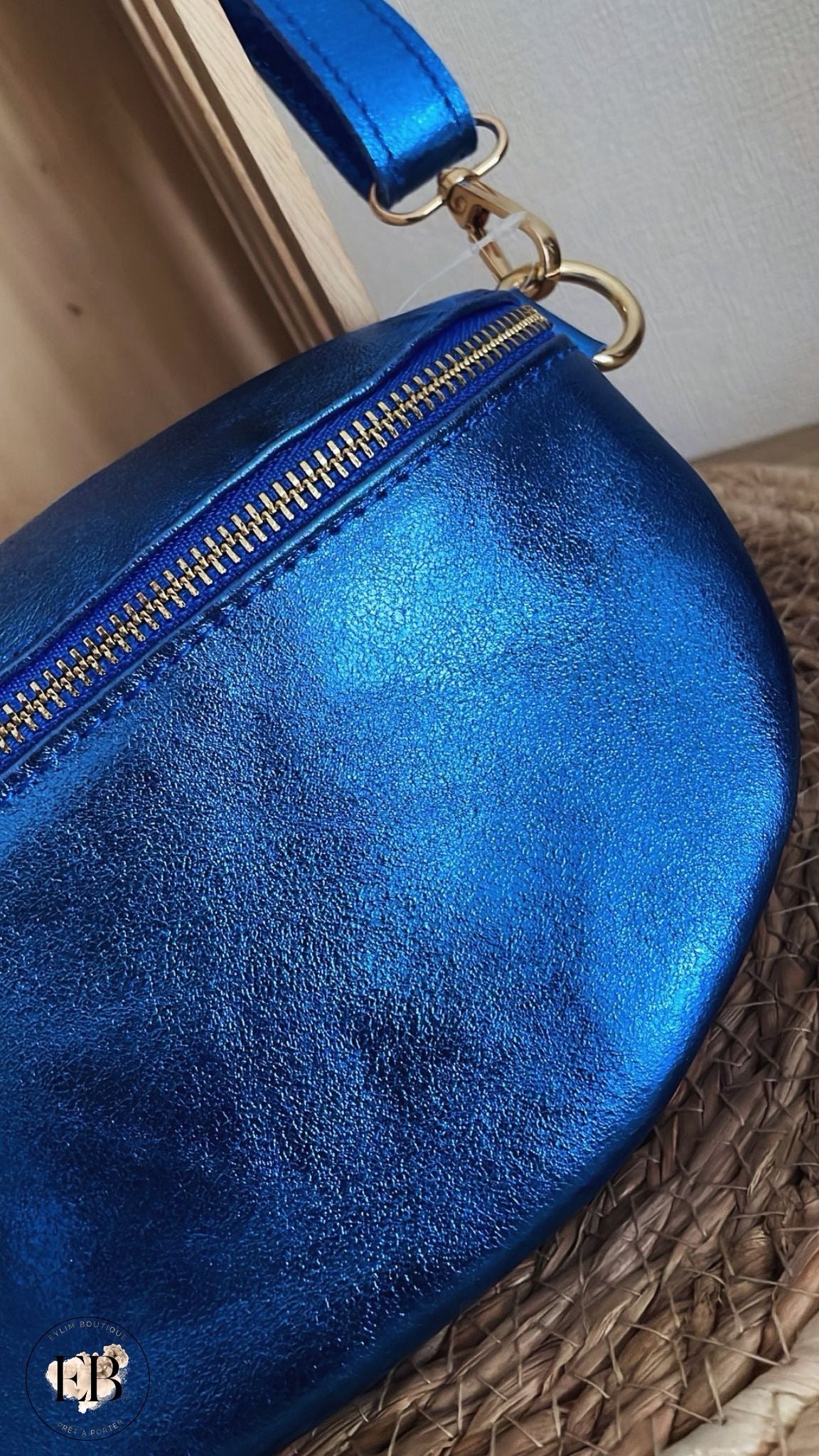 Sacoche bandoulière CUIR [ Bleu roi ] Eylim Boutique