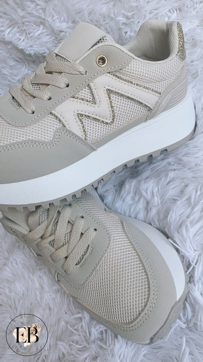 Baskets FREESIA [ Beige ] Eylim Boutique