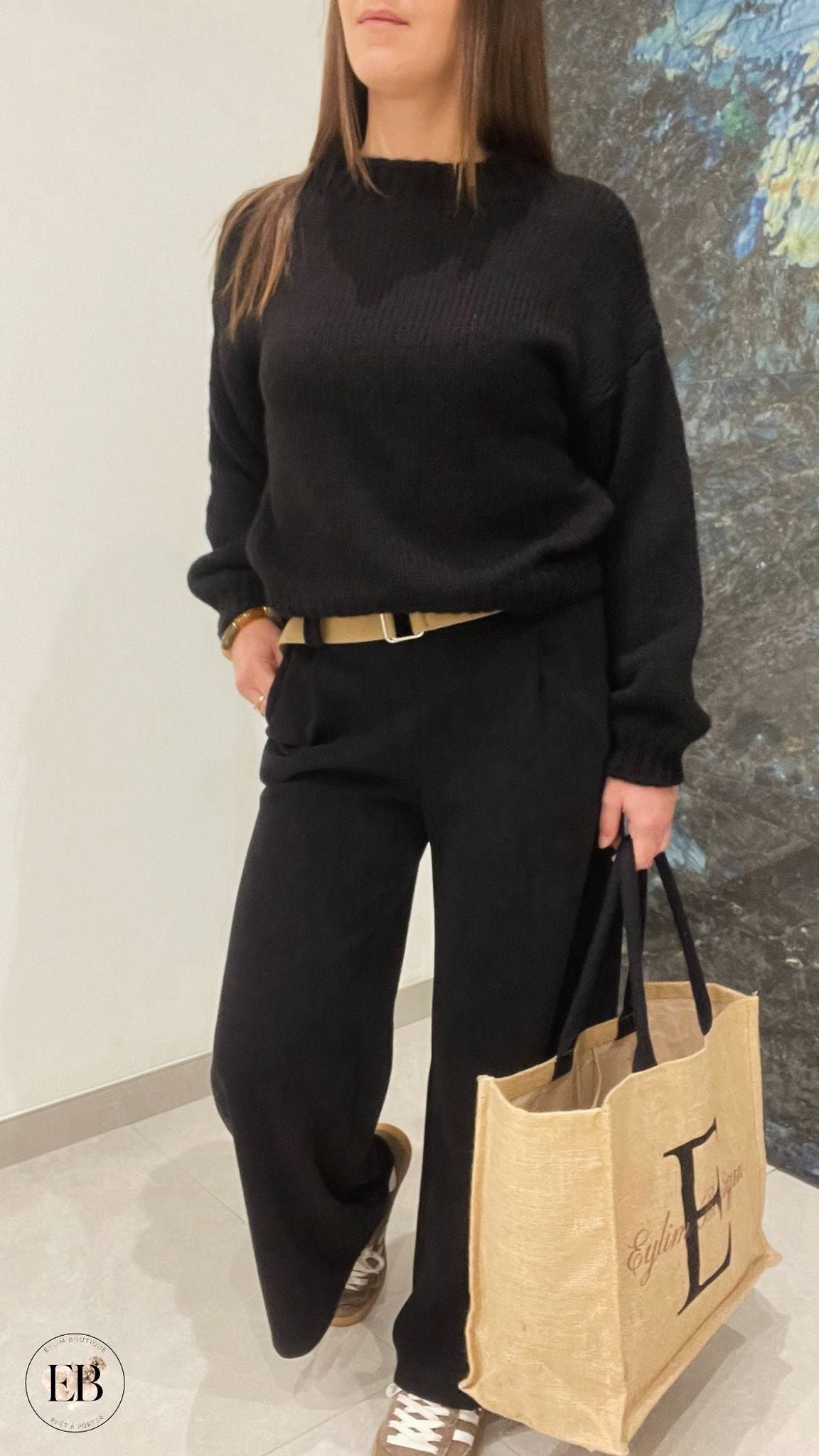 Pull [ Noir ] Eylim Boutique