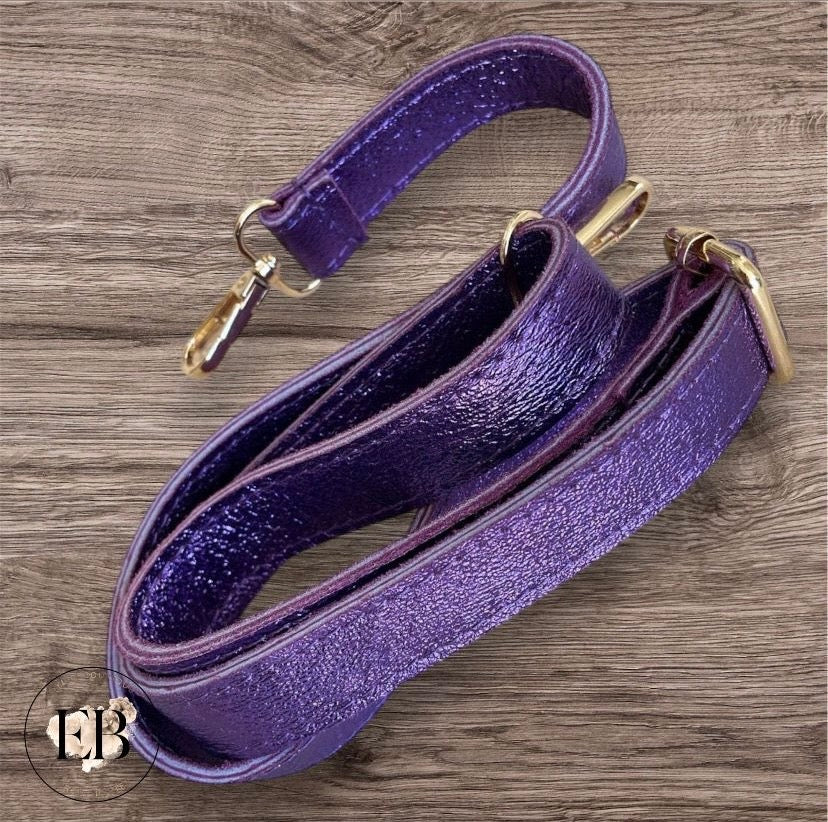 Sacoche bandoulière CUIR [ Violet ]