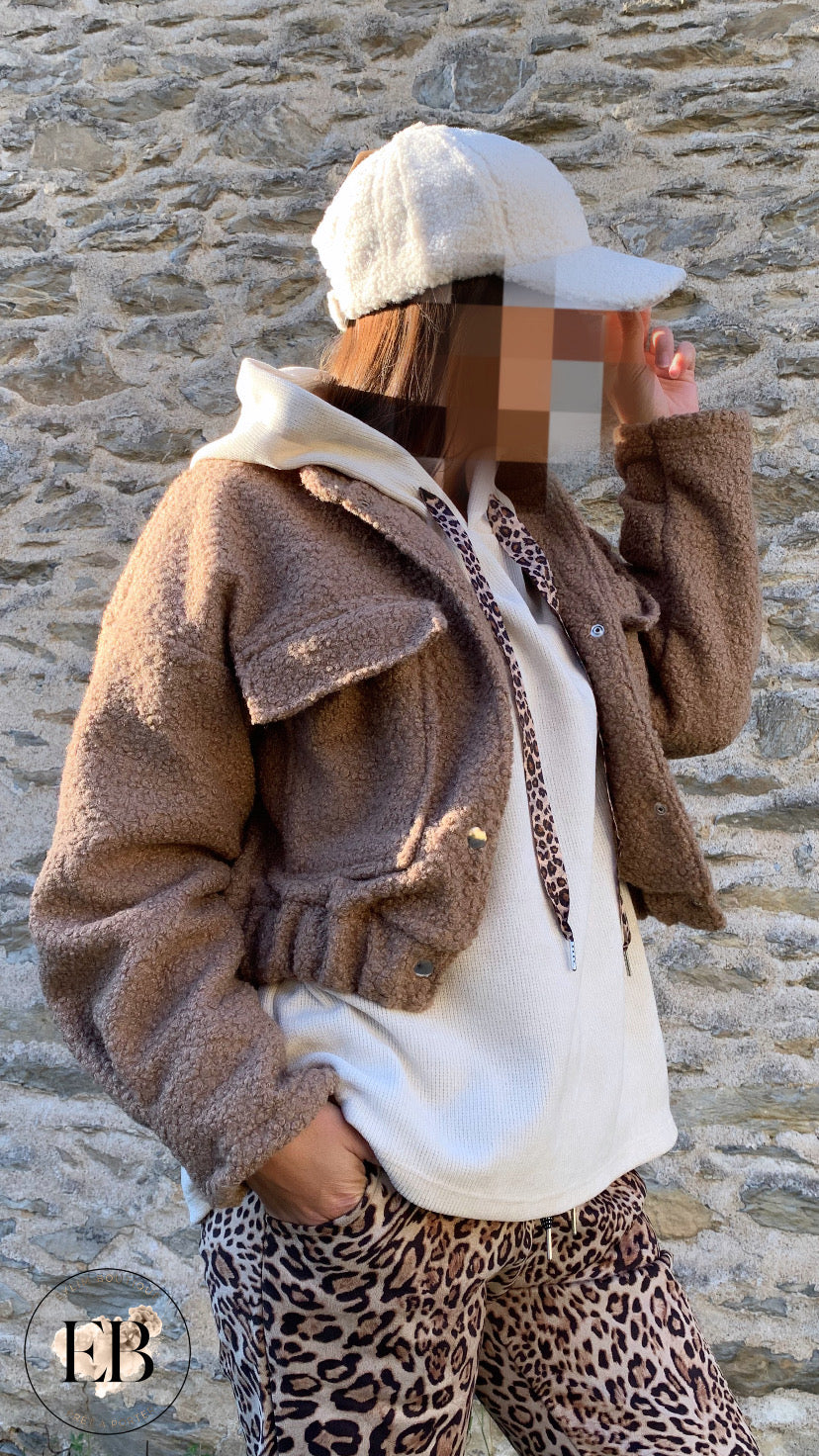 Veste bombers BOUCLETTES [ Taupe ]