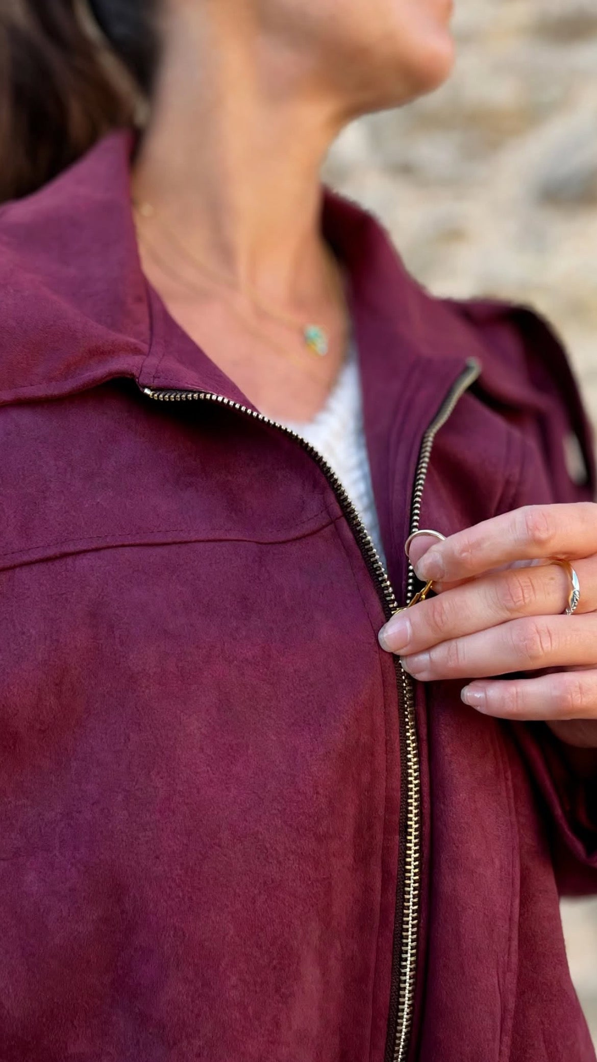 Veste bombers LISON [ Bordeaux ] Eylim Boutique