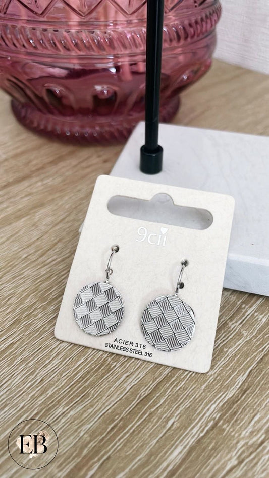 Boucles d’oreilles [ Argenté ]