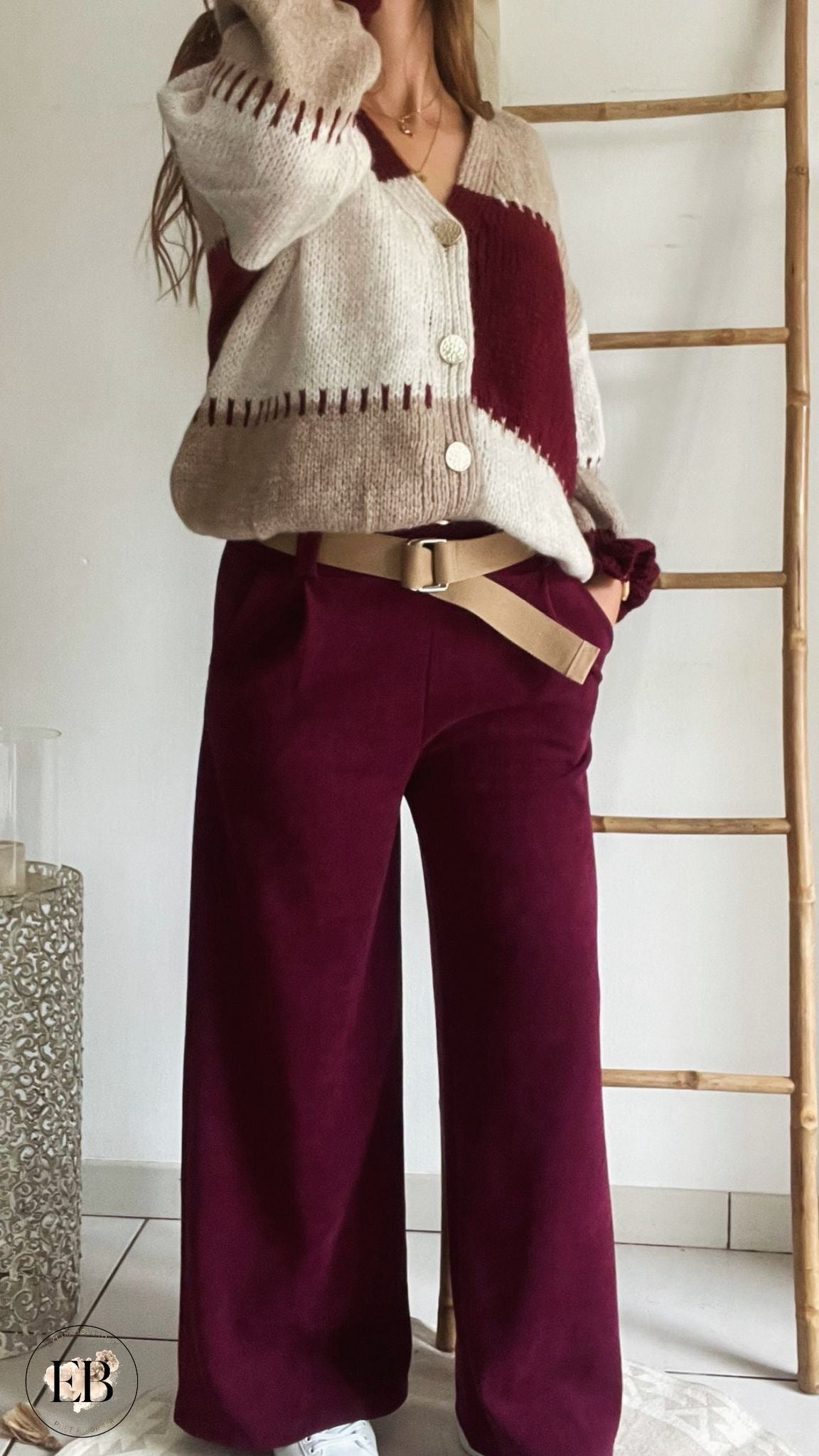 Pantalon [ Bordeaux ] Eylim Boutique